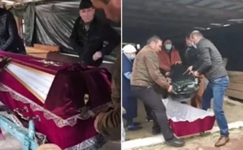 As famílias tiveram que trocar seus cadáveres depois de descobrir uma confusão no funeral